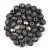 Czech Firepolished Round Glass Bead - Matt Hematit-  4mm