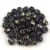 Czech Firepolished Round Glass Bead - Jet Gold Splash - 4mm