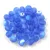Czech Firepolished Round Glass Bead - Matt Light Sapphire AB - 4mm