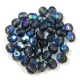 Czech Firepolished Round Glass Bead - montana ab-4mm