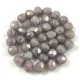 Czech Firepolished Round Glass Bead - Opal Light Mint Purple Bronze - 4mm
