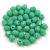 Czech Firepolished Round Glass Bead - opaque menta - 4mm