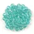 Czech Firepolished Round Glass Bead - Transparent Light Teal - 4mm