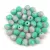 Czech Firepolished Round Glass Bead - Turquoise Green Purple Blend - 4mm