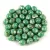 Czech Firepolished Round Glass Bead - turquoise-picasso (picasso)-4mm