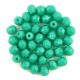 Cseh csiszolt golyó gyöngy - Opaque Turquoise Green - 4mm