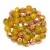 Czech Firepolished Round Glass Bead - Opal Sunflower Apollo - 4mm