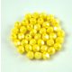 Czech Firepolished Round Glass Bead - Opaque Yellow Luster - 4mm