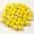 Czech Firepolished Round Glass Bead - Opaque Yellow AB - 4mm