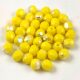 Czech Firepolished Round Glass Bead - Opaque Yellow AB - 4mm