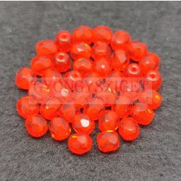 Czech Firepolished Round Glass Bead - Hyacint - 4mm