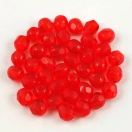 Czech Firepolished Round Glass Bead - Hyacinth - 4mm