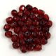 Czech Firepolished Round Glass Bead - transparent red picasso-4mm