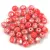 Czech Firepolished Round Glass Bead - Opaque Matt Orange Silver Patina - 4mm