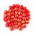 Czech Firepolished Round Glass Bead - Opaque Red Gold Patina - 4mm