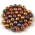 Czech Pressed Round Glass Bead - Crystal Iris Gold - 4mm