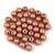 Czech Pressed Round Glass Bead - Matt Metallic Copper - 4mm