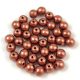 Czech Pressed Round Glass Bead - Matt Copper - 4mm