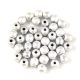Czech Pressed Round Glass Bead - Etched Silver - 4mm