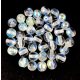 Czech Pressed Round Glass Bead - Crystal AB - 4mm
