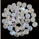 Czech Pressed Round Glass Bead - Etched Crystal AB - 4mm
