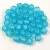 Czech Pressed Round Glass Bead - Crystal Matt Aqua Sparkle - 4mm