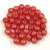 Czech Pressed Round Glass Bead - Crystal Matt Pommegranate Sparkle - 4mm
