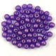 Czech Pressed Round Glass Bead - gold shine purple - 4mm