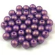 Czech Pressed Round Glass Bead - gold shine purple - 4mm