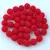Czech Pressed Round Glass Bead - Silk Satin Red - 4mm