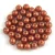 Czech Pressed Round Glass Bead - terracotta golden shine - 4mm