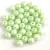 Czech Pressed Round Glass Bead - Silk Satin Light Green - 4mm