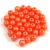 Czech Pressed Round Glass Bead - Silk Satin Tangerine - 4mm