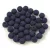 Czech Pressed Round Glass Bead - Silk Satin Dark Blue - 4mm