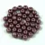 Czech Pressed Round Glass Bead - dark chocolate metallic satin - 4mm