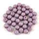 Czech Pressed Round Glass Bead - Alabaster Lilac - 4mm