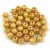 Czech Pressed Round Glass Bead - Alabaster Gold Luster - 4mm