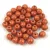 Czech Pressed Round Glass Bead - Alabaster Copper Luster - 4mm