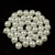 Czech Pressed Round Glass Bead -  Pearl Cream White - 4mm