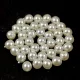 Czech Pressed Round Glass Bead -  Pearl Cream White - 4mm