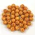 Czech Pressed Round Glass Bead - Alabaster Travertin Orange Spotted - 4mm