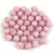 Czech Pressed Round Glass Bead - Alabaster Travertin Light Salmon Spotted - 4mm