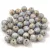 Czech Pressed Round Glass Bead - Alabaster Travertin Light Blue Spotted - 4mm