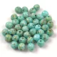 Czech Pressed Round Glass Bead - Alabaster Travertin Turquoise Blue Spotted - 4mm
