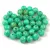 Czech Pressed Round Glass Bead - Alabaster Travertin Turquoise Green Spotted - 4mm