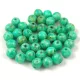 Czech Pressed Round Glass Bead - Alabaster Travertin Turquoise Green Spotted - 4mm