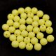 Cseh préselt  golyó gyöngy - White Opal Yellow Matte - 4mm