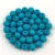 Czech Pressed Round Glass Bead -  White Opal Turquoise Matte - 4mm