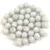 Czech Pressed Round Glass Bead - Milky White Grey  - 4mm