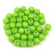 Czech Pressed Round Glass Bead -  Alabaster Vivid Lime - 4mm